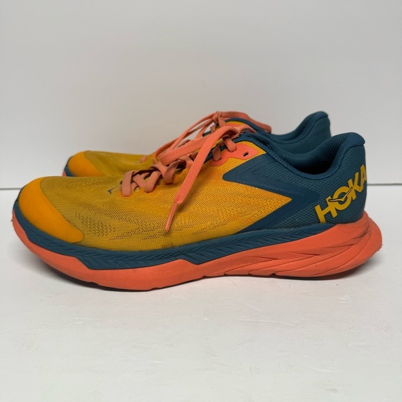 Hoka OneOne Zinal Running Shoes Orange Blue Pink Women’s 8.5 - Picture 6 of 9